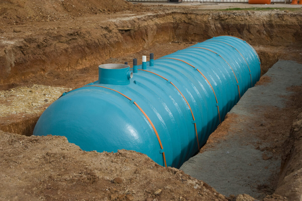 underground rainwater-harvesting tanks